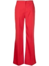 PINKO RED FLARED TROUSERS