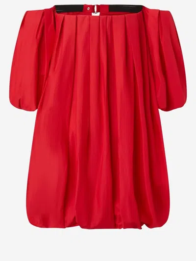 PINKO RED OFF-SHOULDER MINI DRESS