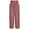Pinko Belted Prince Of Wales Wide Leg Trousers