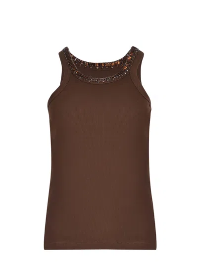 Pinko "redbull" Tank Top In Brown