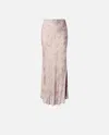 Pinko 'hokkano' Pink Long Skirt In Pink/nude