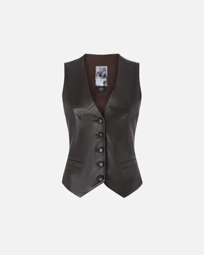 PINKO GILET EN CUIR REIMAGINE PINKO X PATRICK MCDOWELL