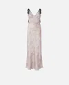 Pinko X Patrick Mcdowell Satin Maxi Dress