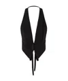 Pinko Rear-tied Vest In Black