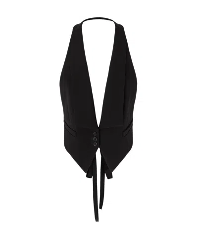 PINKO REAR-TIED VEST