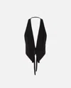 Pinko Rear-tied Vest In Noir Limousine