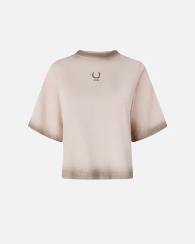 Pinko Reimagine By  X Patrick Mcdowell Wide T-shirt With Horseshoe In Rosa/nudo