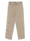 Pinko Relaxed Fit Cargo Trousers In Neutral