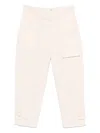 Pinko Relaxed High-waist Trousers With Tapered Legs In Pink