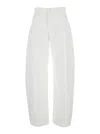 Pinko 'eloise' White Jeans With Belt Loops And Logo Patch On The Rear In White