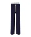 Pinko Wide-leg Sporty Trousers With Side Band Detail In Black
