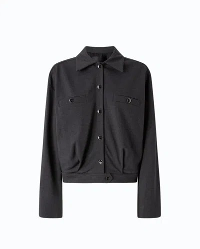 Pinko - Relaxed-fit Overshirt In Full Milano-knit Fabric - 48 In Gray