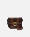 Pinko Reptile Print Love Bag Square Shoulder Bag