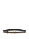 Pinko Python Print Leather Belt In White