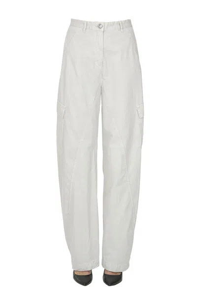 Pinko Resoect Cargo Trousers In Gray
