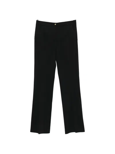 Pinko Resta Button Tailored Trousers In Black