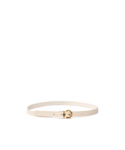 Pinko Reversible Calfskin Belt In Brown