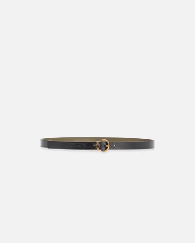 PINKO FINE CEINTURE RÉVERSIBLE EN CUIR DE 2 CM