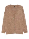 Pinko Rhinestone-embellished Cardigan In Neutral