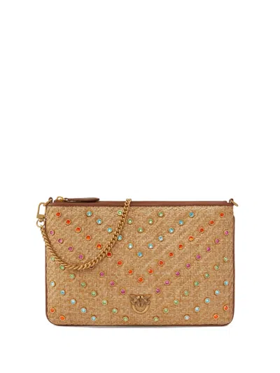 Pinko Rhinestone-embellished Clutch Bag