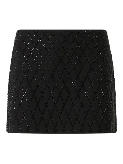 PINKO RHINESTONE-EMBELLISHED FITTED SKIRT