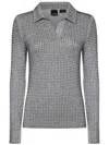 Pinko Kooser Embellished Jersey Shirt In Grey
