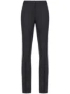 Pinko Trousers With Side Detailing And Fabric Blend In Nero Limousine
