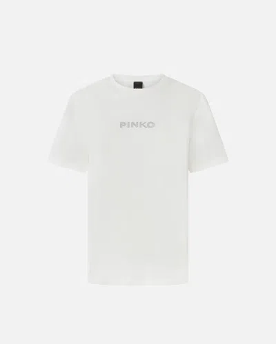 PINKO T-SHIRT AVEC LOGO EN STRASS