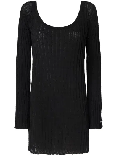 PINKO RIB-KNIT MINI DRESS