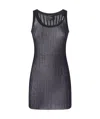 Pinko Rib Long Vest In Black