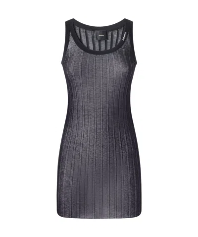 Pinko Rib Long Vest In Black