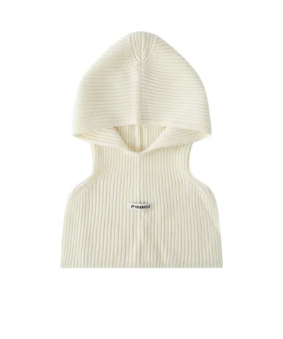 Pinko Ribbed Balaclava Hat In Nude