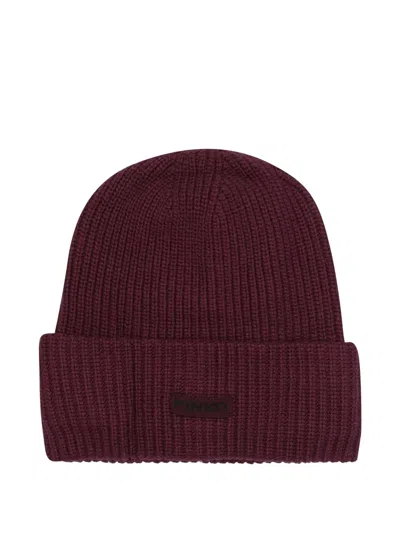 Pinko Bosnia Beanie Half English Rib In Burgundy