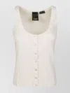 PINKO RIBBED BUTTONED TANK TOP