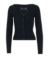 Pinko Silk And Cotton Cardigan With Logo