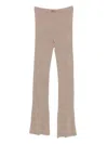 Pinko Ribbed Flared Trousers In White