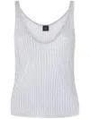Pinko Noha Viscose And Metallized Fibre Tank Top