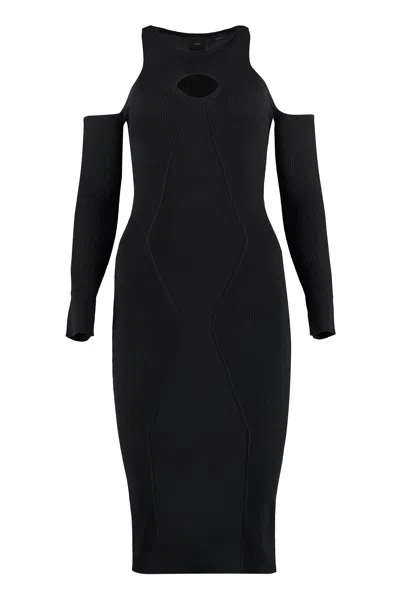 Pinko Cut Out Detailed Dress In Black