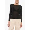 Pinko Ribbed Sheer Long Sleeve Top
