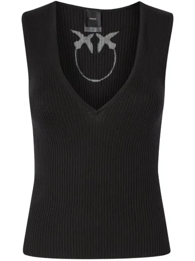 PINKO RIBBED SLEEVELESS TOP