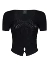 Pinko Ribbed T-shirt In Black
