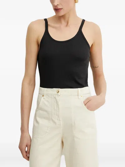 Pinko Geripptes Trägershirt In Black