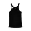 Pinko Fitted Black T-shirt With Unique Shoulder Detail In Black