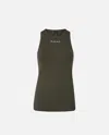 Pinko Ribbed Logo Top In Green