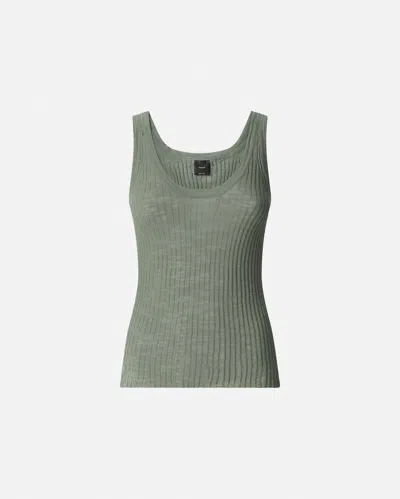 PINKO - DÉBARDEUR CÔTELÉ À LOGO - XS