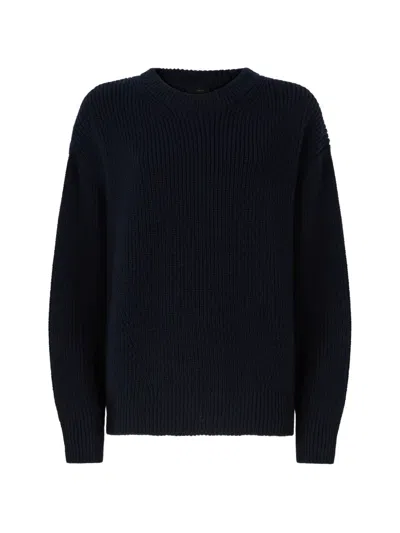 Pinko Ribbed-knit Sweater In Blue
