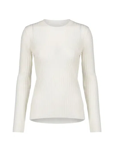 Pinko Ribbed-knit Sweater In White