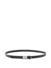 Pinko Black Solid Ring Embellished Belt In Black