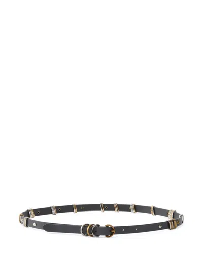 PINKO RING-EMBELLISHED BELT