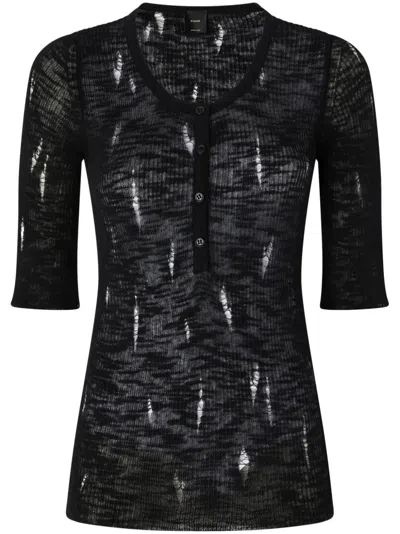 PINKO RIPPED-DETAIL TOP